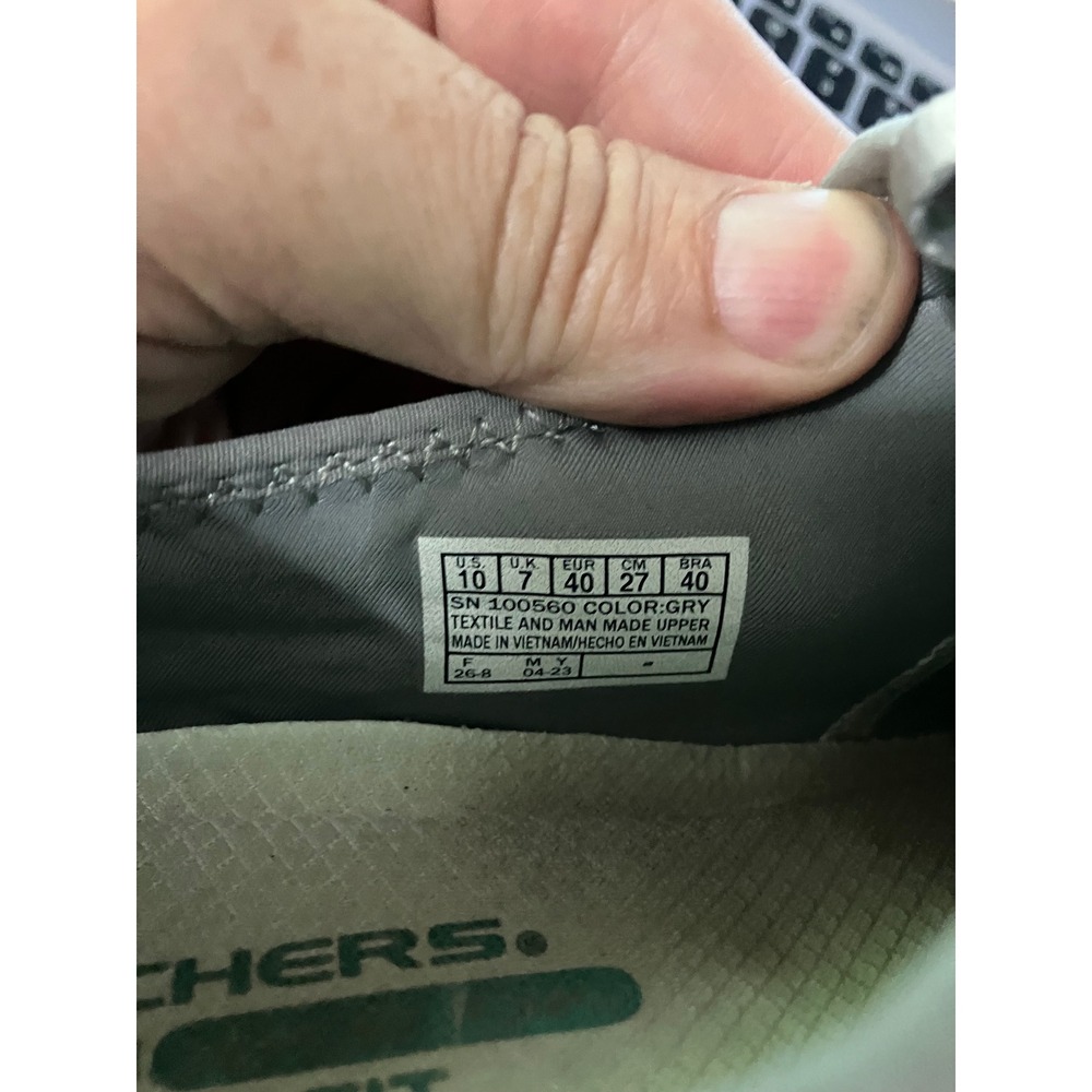 Skechers Relaxed Fit Air Cooled Memory Foam Mesh Slip On Shoes Womens 10 Grey - Picture 6 of 6